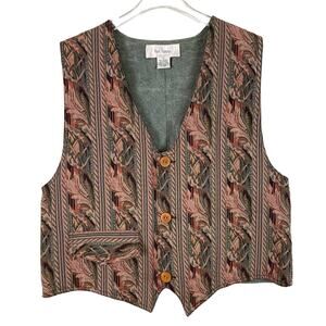 Hot House Size Small Vintage Tapestry Reversible Boho Festival Western Vest